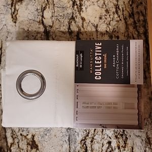 White black out curtains with grommets